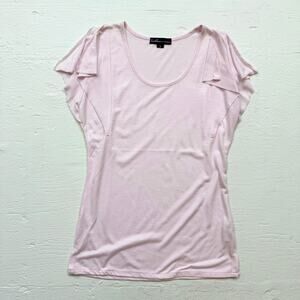 ScarleTiana by True Jeans Light Pink Knit Butterfly Top, Size Small